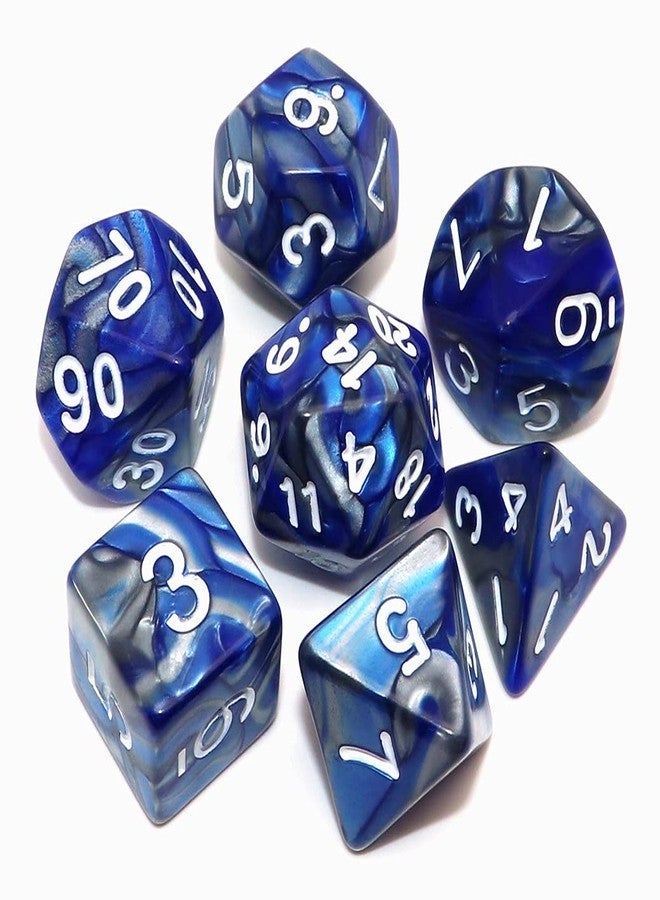 CREEBUY Polyhedral DND Dice Set-6 Pack Double-Colors Dice Sets Compatible with Dungeons and Dragons D&D Role Playing Game RPG MTG Games Dice with D4 D6 D8 D10 D% D12 D20 (6 Colors Set) - Image 4
